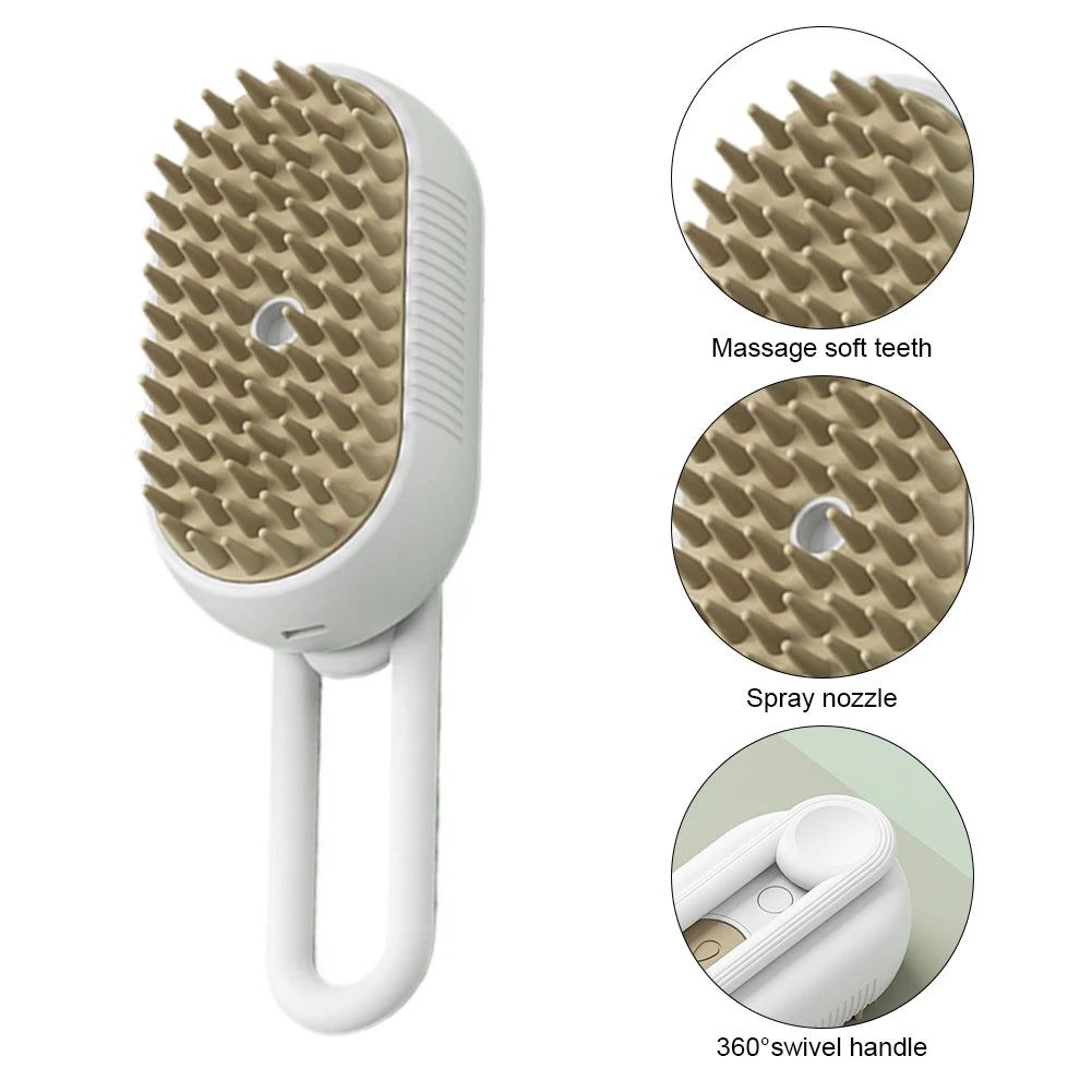Zoomie Steam Brush | 3-in-1 Grooming Spa